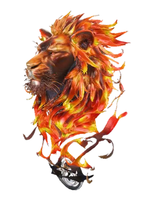 Lion's Pride Emblem - Gs 3D model, vytvořený pomocí AI