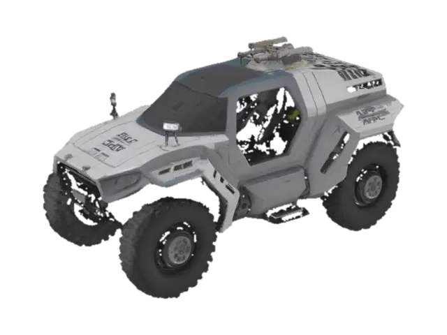 sci-fi armor apc - Car 3D model, vytvořený pomocí AI