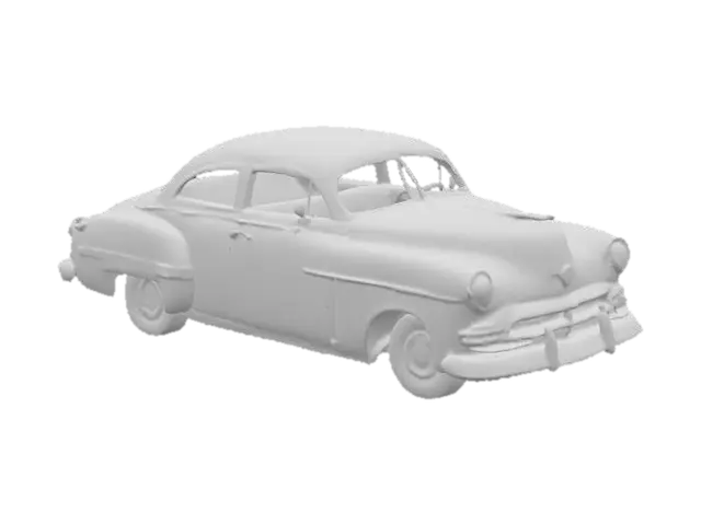 3D model for urban rusty abandoned damage car