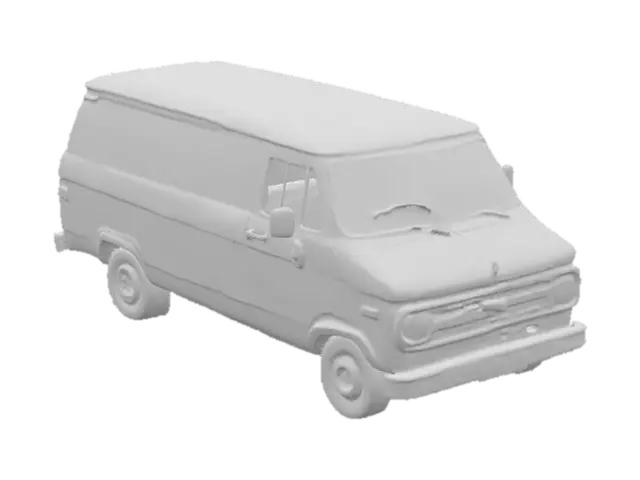 3D model for rusty chevrolet savana