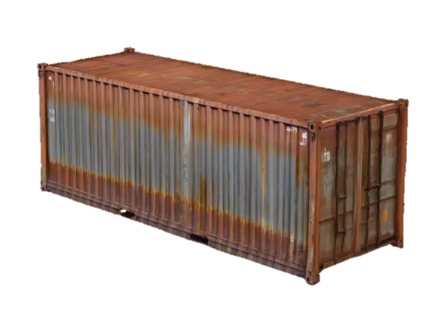 rusty sea container 40ft - Maritime 3D model, vytvořený pomocí AI
