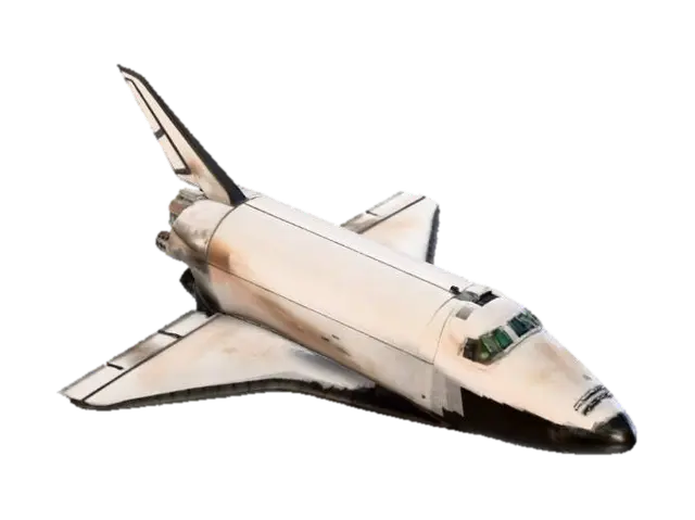 Shuttle in Flight 3D model, vytvořený pomocí AI