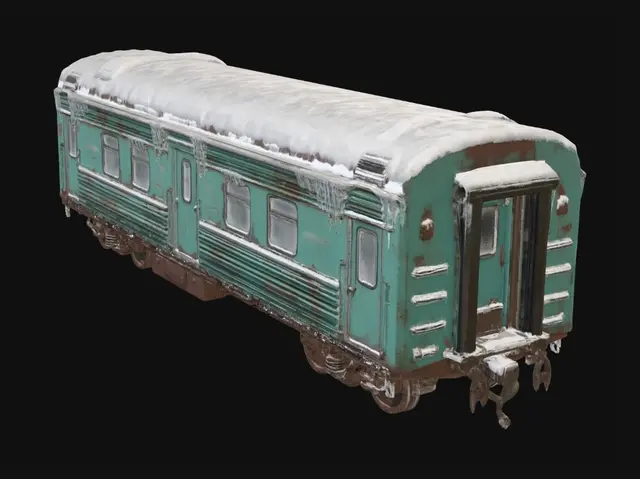 3D model for change broken windows to not broken and do this coach wagon to winter variant