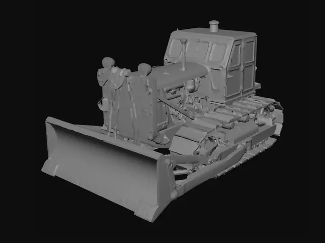 3D model for change this tractor to snowy variant but do not change color of the tractor and do grey background