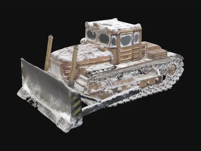 3D model for change this tractor to snowy variant but do not change color of the tractor