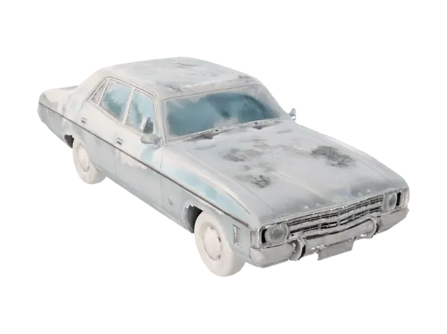 change this car to snowy variant 3D model, vytvořený pomocí AI