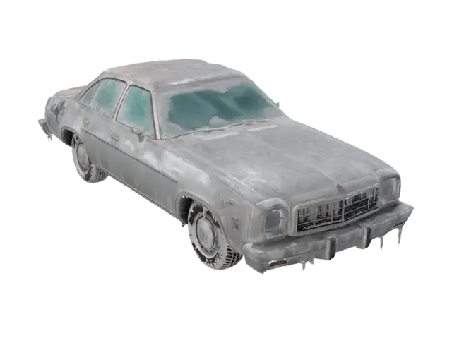 change this car to snowy variant 3D model, vytvořený pomocí AI