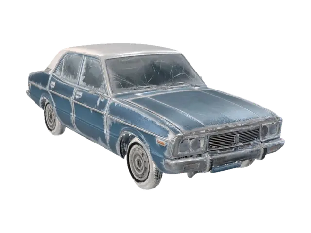 change this car to snowy variant 3D model, vytvořený pomocí AI