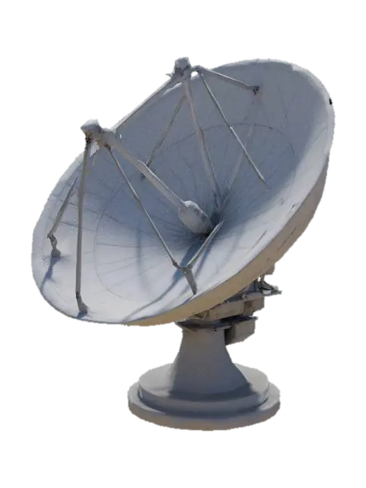 big satellite dish 3D model, vytvořený pomocí AI