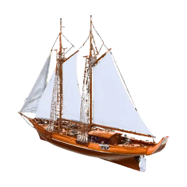 sailing ship Baltic cutter - Watercraft 3D model, vytvořený pomocí AI
