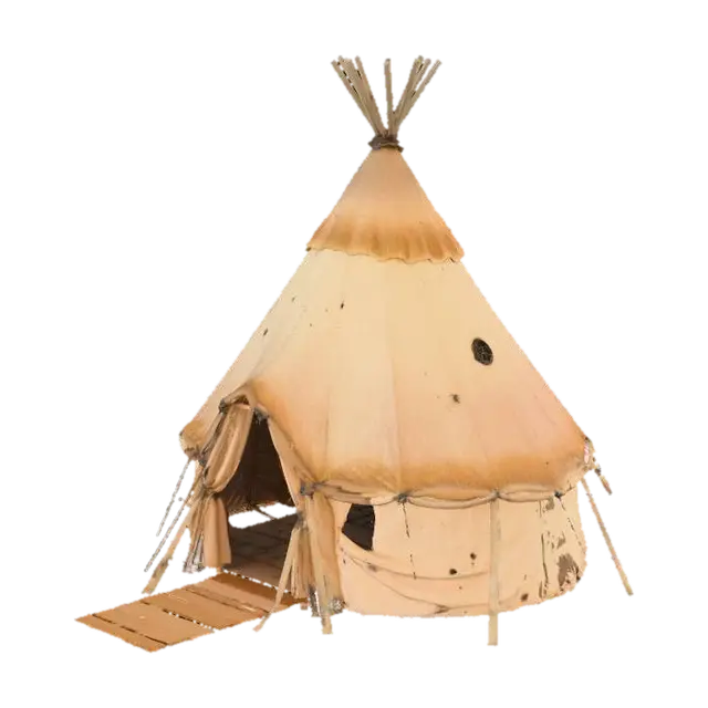 medieval tent shop - Crafts 3D model, vytvořený pomocí AI