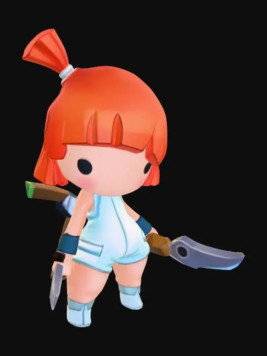 3D model for Adventurer Chibi