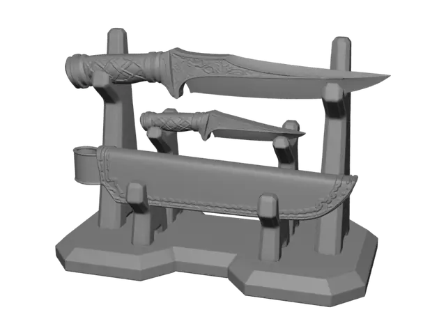 3D model for Runic Daggers on a Stone Display