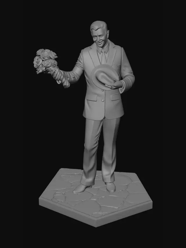 3D model for Gentleman with a Bouquet