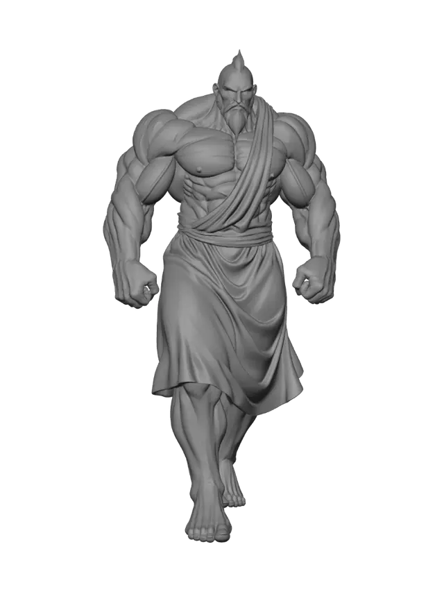 3D model for Colossal Warrior in White