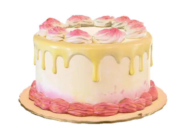Lemon Bliss Cake 3D model, vytvořený pomocí AI