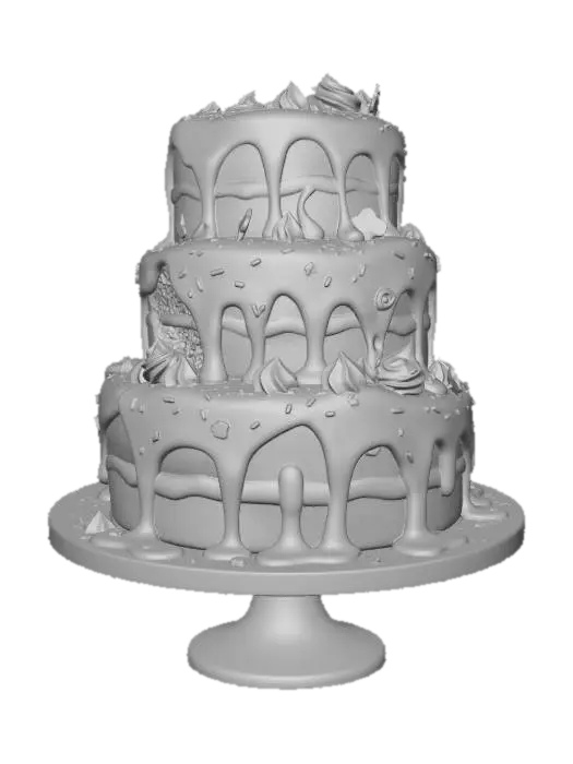 3D model for Pastel Drip Cake