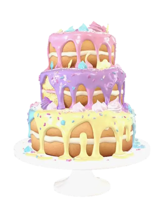 3D model for Pastel Drip Cake