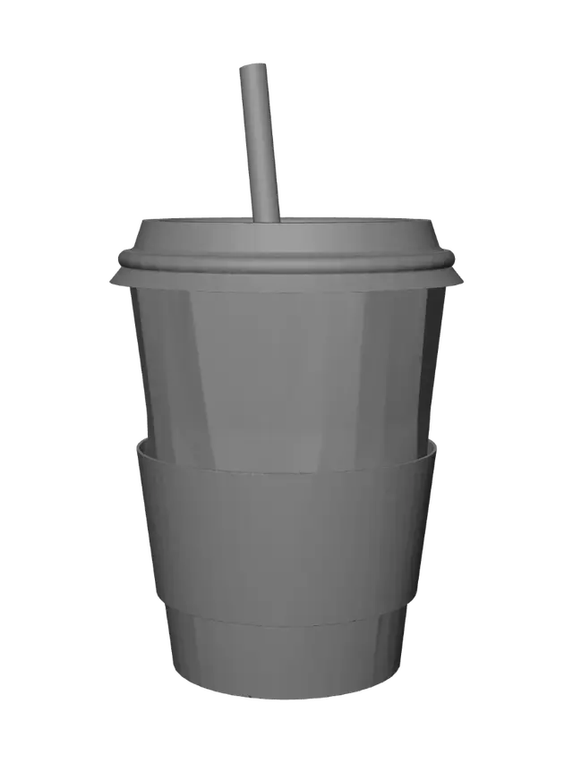 3D model for EcosipLab Eco Cup with QR Sleeve