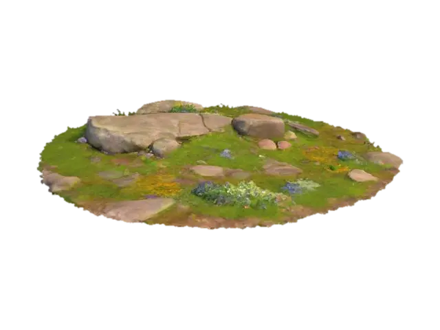 Meadow Haven - Outdoors model 3D, wygenerowany przez AI