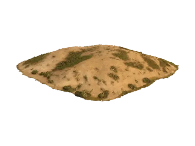 Hillside Oasis 3D model, vytvořený pomocí AI