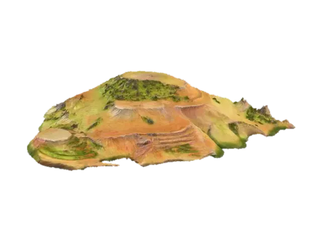 Desert Plateau Model - Highpoly 3D model, vytvořený pomocí AI