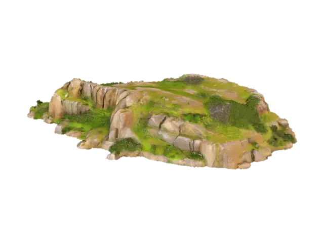 Floating Island Haven - Scenery-3D-modell, genererad av AI