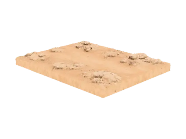 Desert Terrain Model - Scenery-3D-modell, genererad av AI