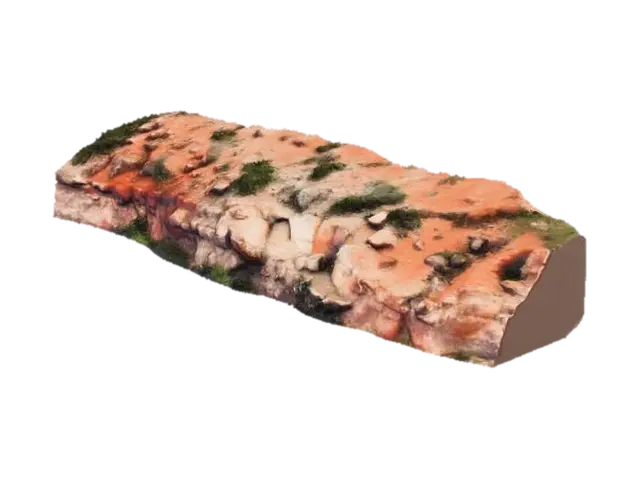 Rocky Terrain Block - Geology model 3D, wygenerowany przez AI