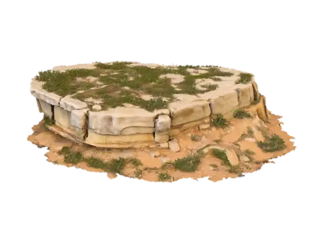 Modelong 3D na Mesa View - Rocks, ginawa ng AI