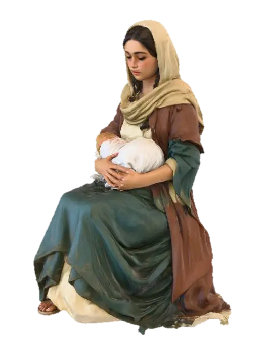 Mother and Child 3D model, vytvořený pomocí AI