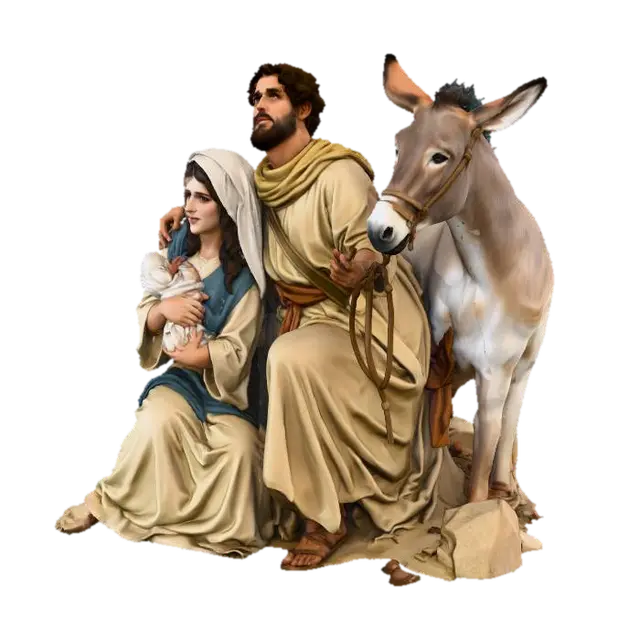 Holy Family Journey - Nativity 3D model, vytvořený pomocí AI