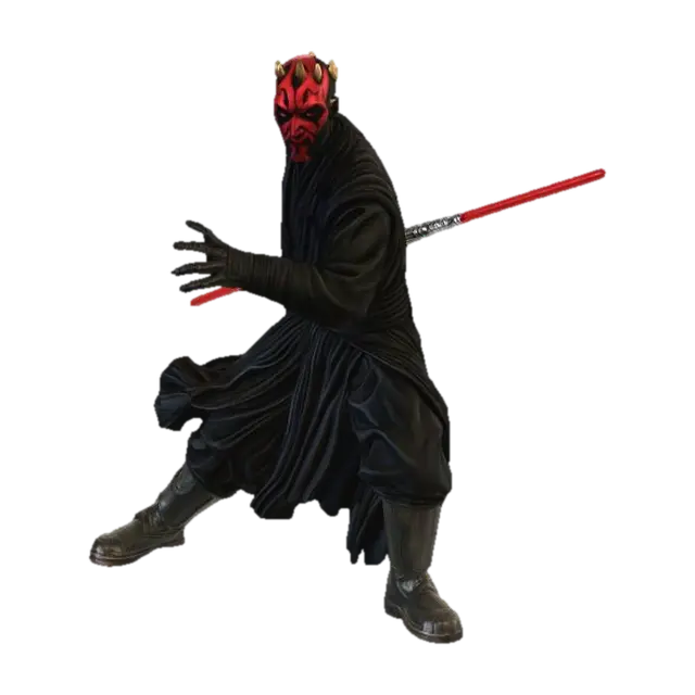 Darth Maul Battle Stance - Lightsaber 3D model, vytvořený pomocí AI