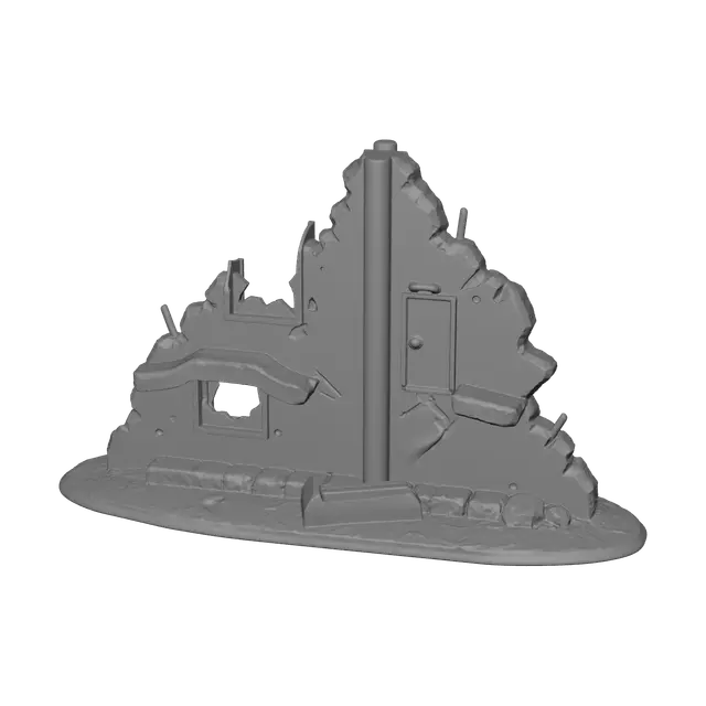 3D model for Modern Destroyed City