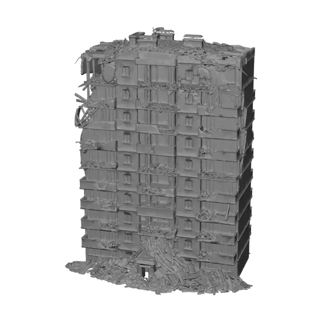3D model for Stylized Destroyed City