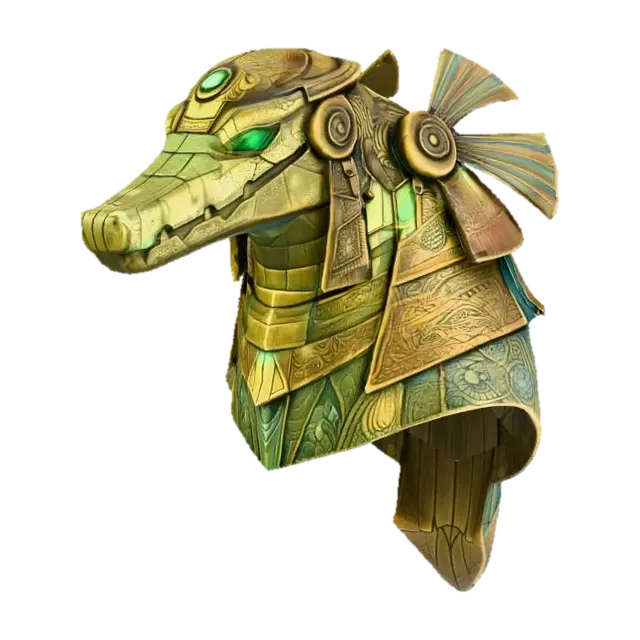 3D model for Crocodile Armor Helmet