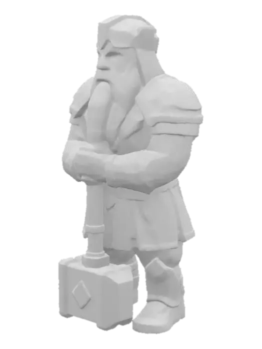 3D model for Dwarven King Statue