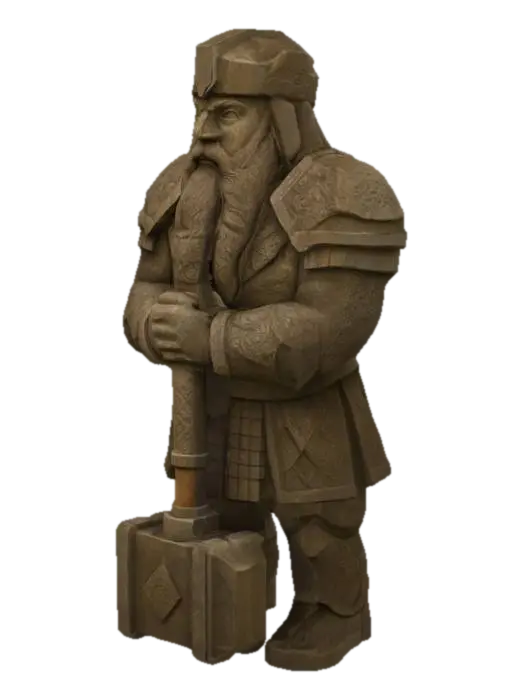 3D model for Dwarven King Statue