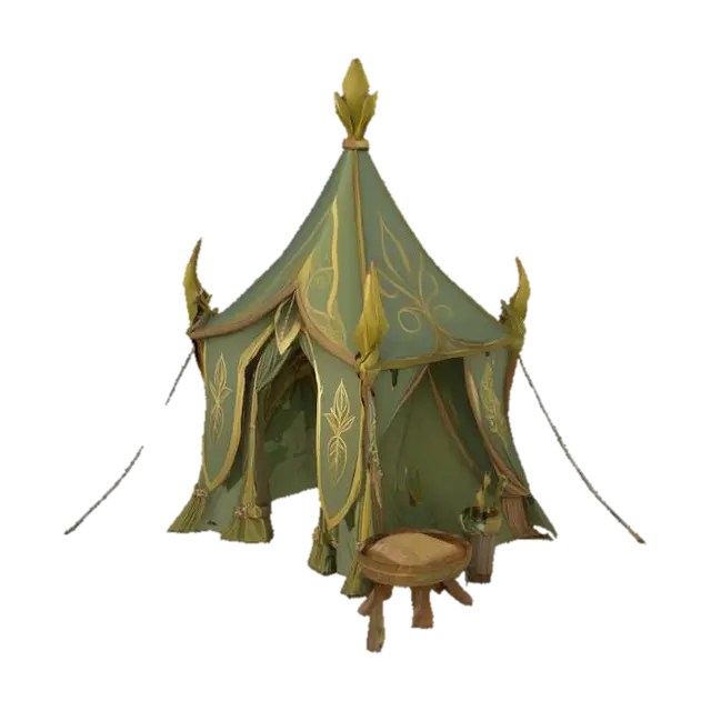 Elven scout tent - Portable 3D model, vytvořený pomocí AI