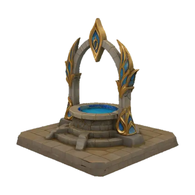 Enchanted Well 3D model, vytvořený pomocí AI