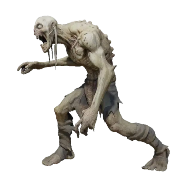 Ghoul Stalker 3D model, vytvořený pomocí AI