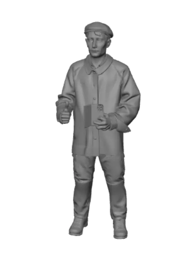 3D model for mid 30s male wearing the same clothes as in reference photo