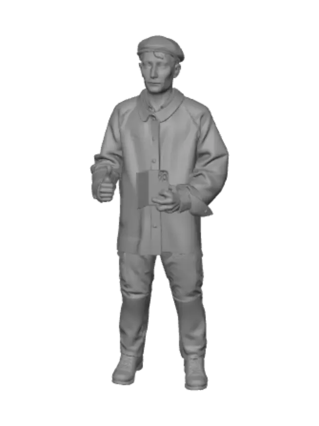 3D model for mid 30s male wearing the same clothes as in reference photo