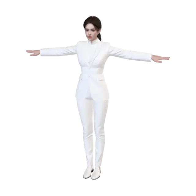 3D model for White Suit T-Pose
