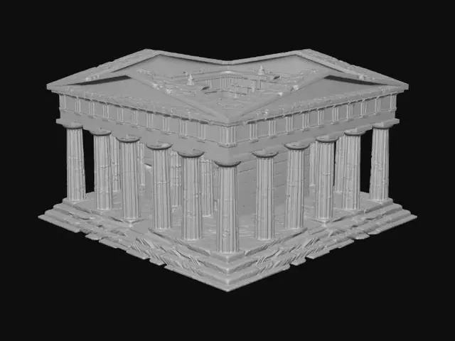 3D model for Valle dei Templi - Sunlit Temple Ruins