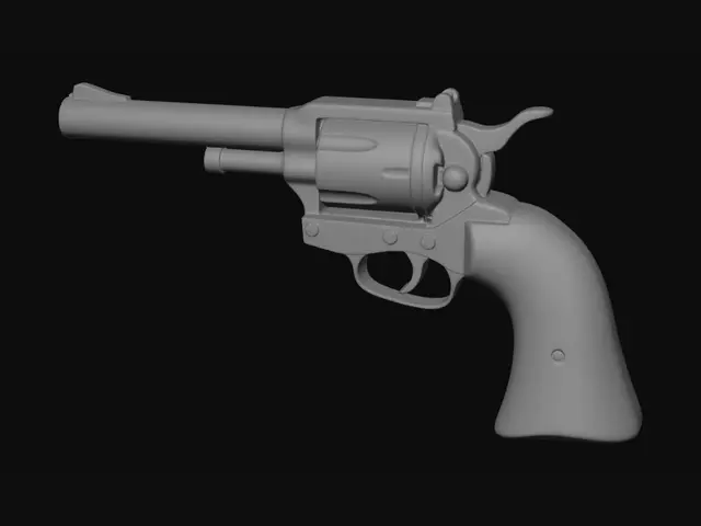 3D model for Old six-shot revolver