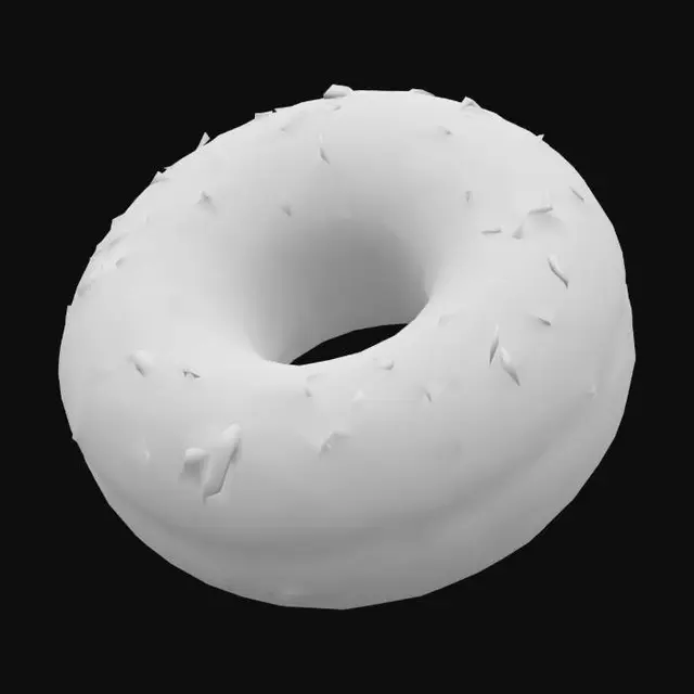 3D model for one pink donut with sprinkles