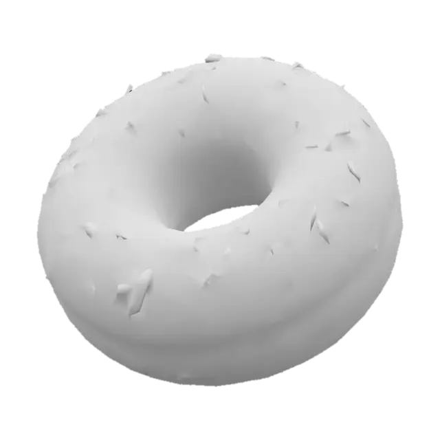 3D model for one pink donut with sprinkles