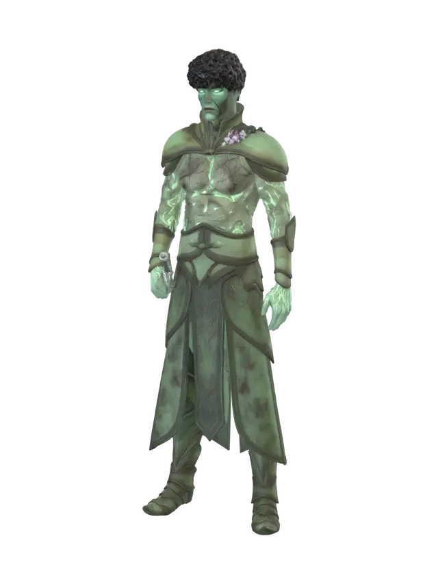 Verdant Warlord - Command 3D model, vytvořený pomocí AI