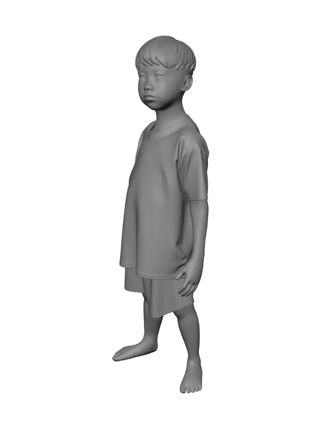 3D model for Boy in a Manchester City jersey